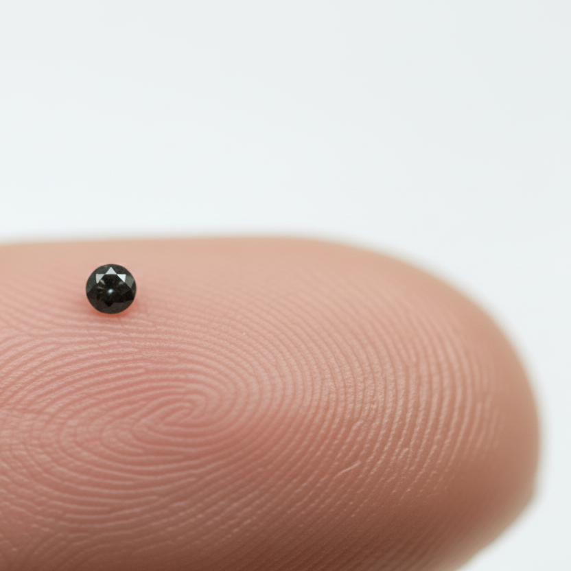 Round Black Moissanite 1.25 mm - Gemstone Portal