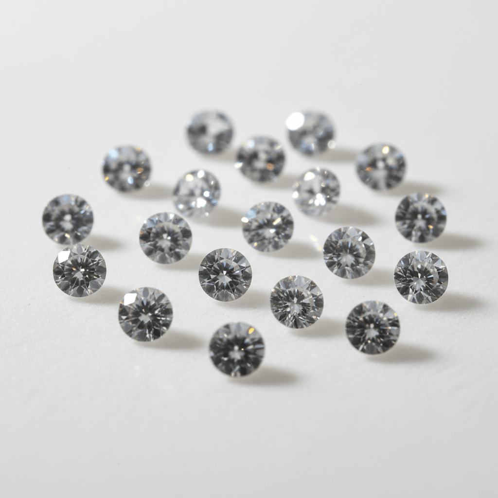 White Moissanite Melee 2.5mm – 1 Carat Lot | Round Brilliant | Loose Lab - Grown - Gemstone Portal