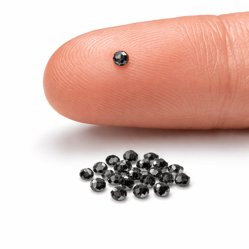 2mm 0.03 ct Lab Black Moissanite - Gemstone Portal