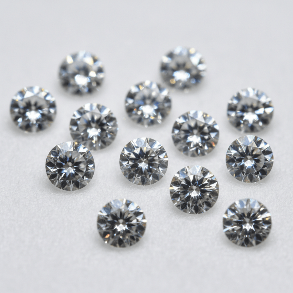 White Moissanite Melee 3.0mm – 1 Carat Lot | Round Brilliant | Loose Lab - Grown - Gemstone Portal