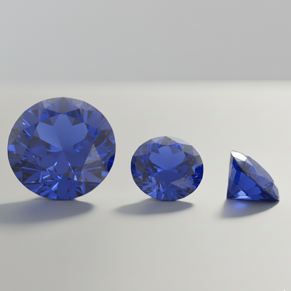 Round Lab - Grown Sapphire - Gemstone Portal