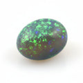 5.38 Carat Australian Dark Opal Cabochon - Orange Green Play of Color - Gemstone Portal