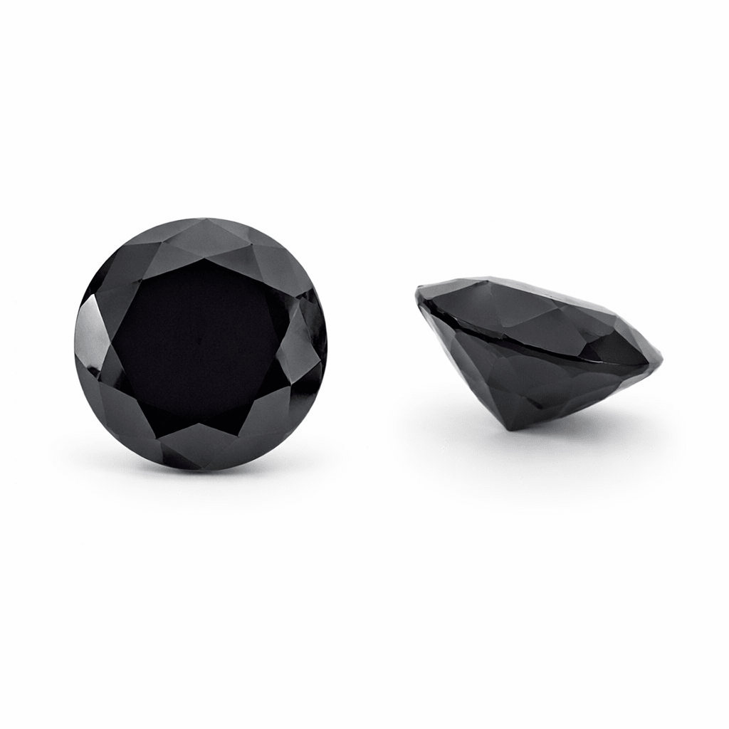 6.0mm Round Black Moissanite 0.80ct - Gemstone Portal