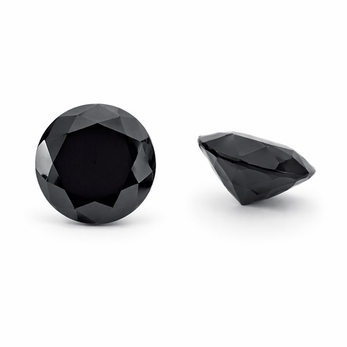 6.0mm Round Black Moissanite 0.80ct - Gemstone Portal