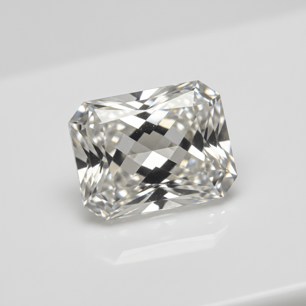 Radiant White Moissanite 6x8mm - Premium Lab - Grown Loose Stone - Gemstone Portal