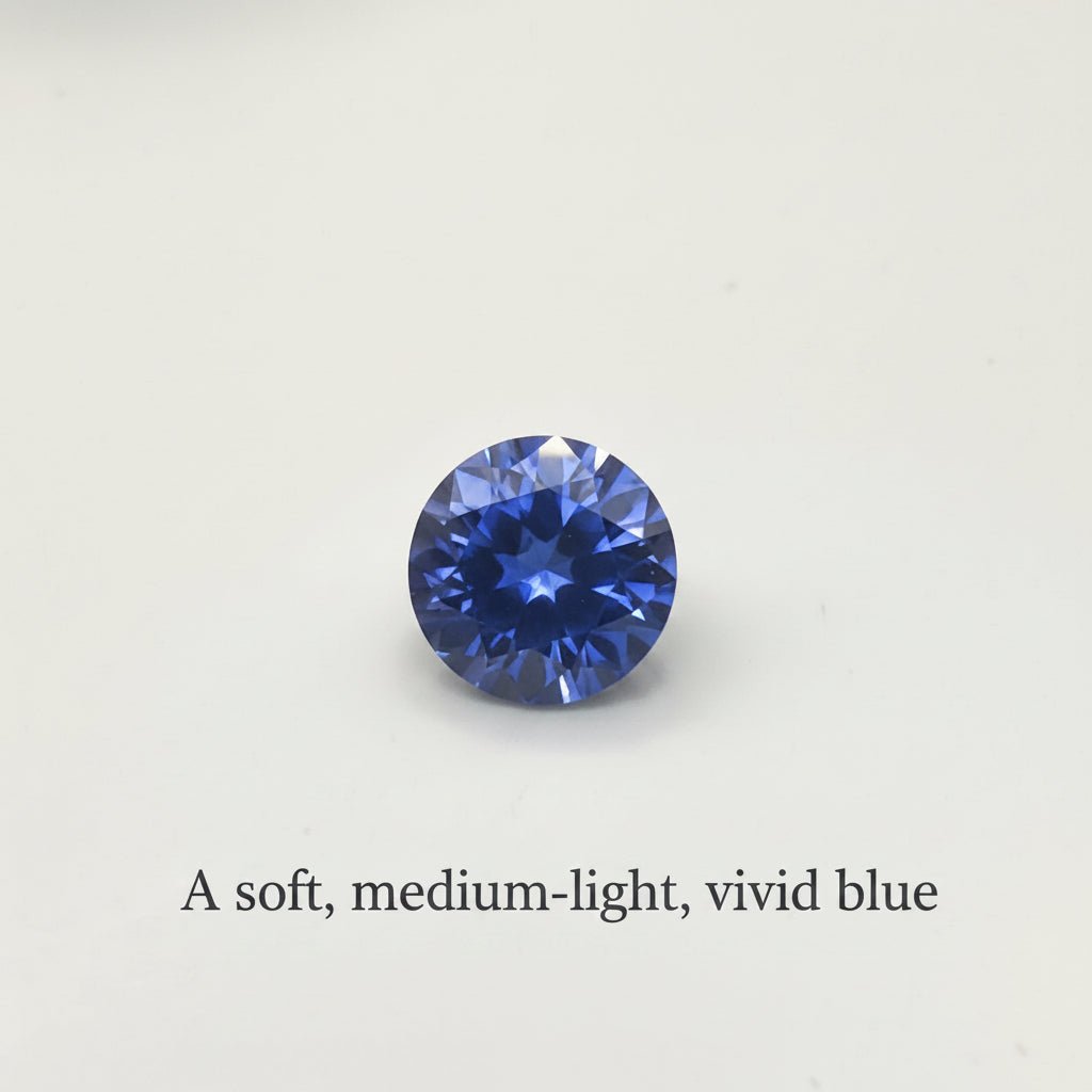 8.0mm Round Lab-Grown Sapphire (2.60 ct) - Gemstone Portal