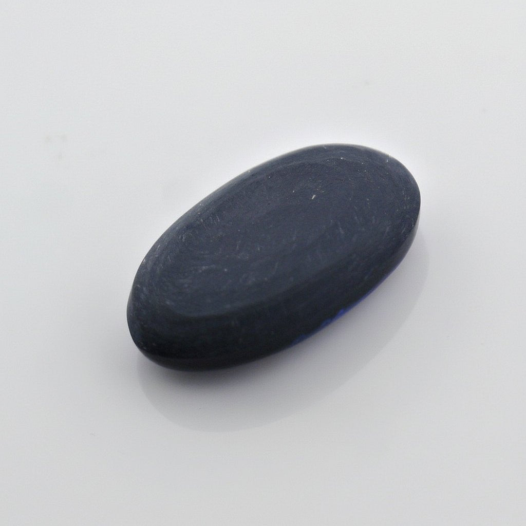 5.44 Carat Black Opal Oval Cabochon - Blue Play of Color - Gemstone Portal