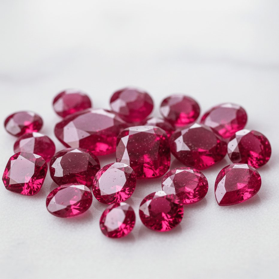 Round Lab Grown Ruby Gemstone - Gemstone Portal