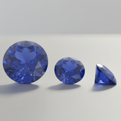 Round Lab - Grown Sapphire 3.0 mm - Gemstone Portal