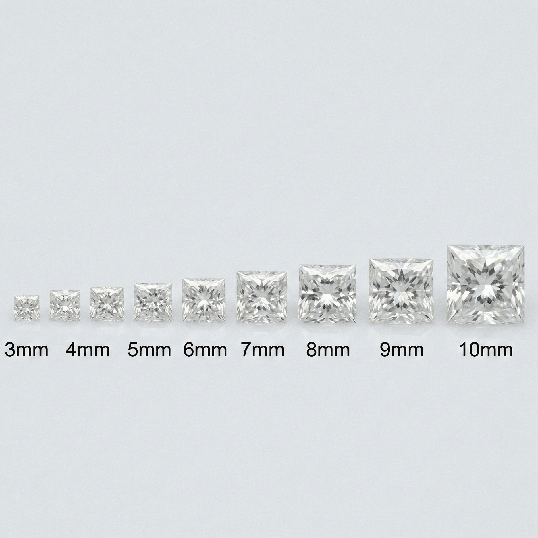 Lab - Grown White Square Moissanite - 7x7mm (1.75ct) - Gemstone Portal