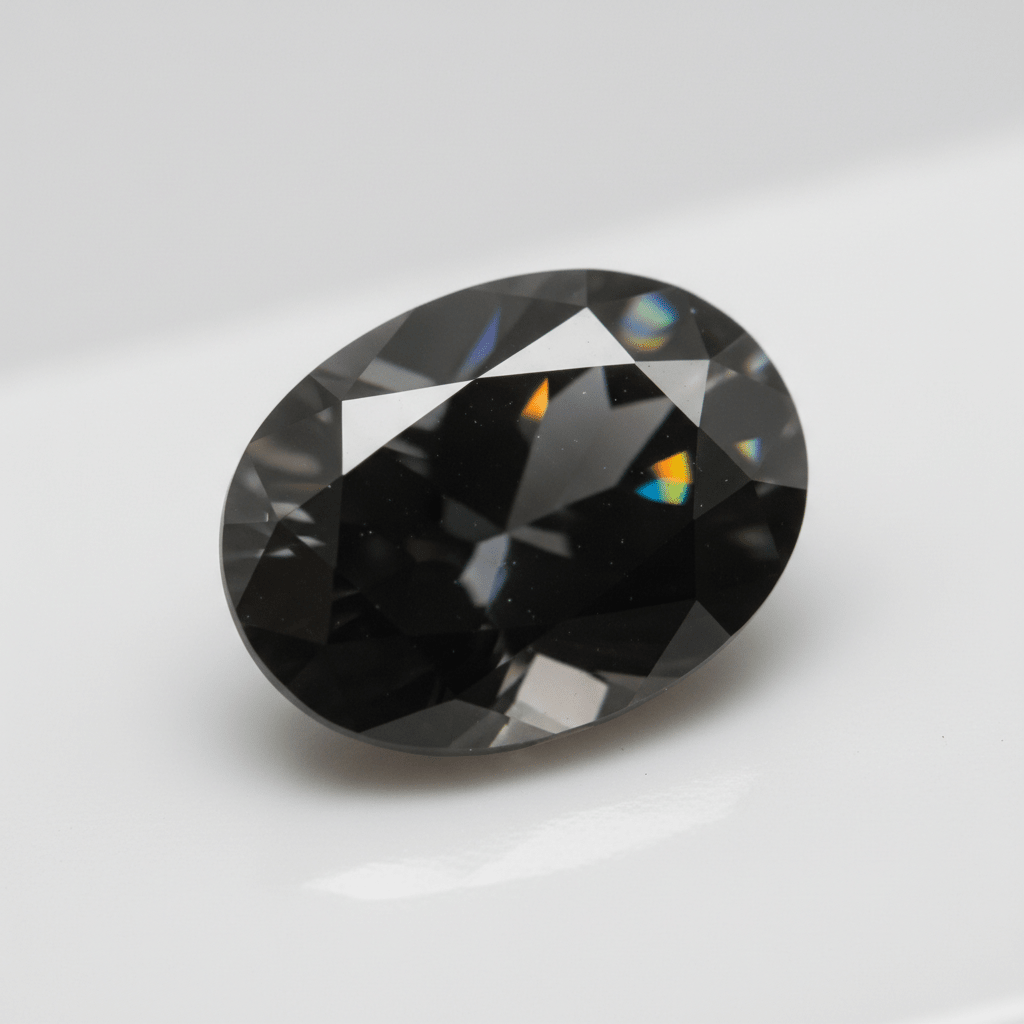 Black Moissanite - Oval Cut 3x5mm | Lab - Grown Gemstone - Gemstone Portal