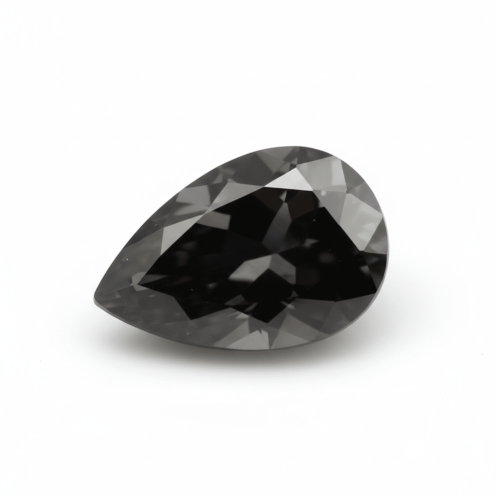 Black Moissanite Pear 7x5mm | Lab - Grown Gemstone - Gemstone Portal