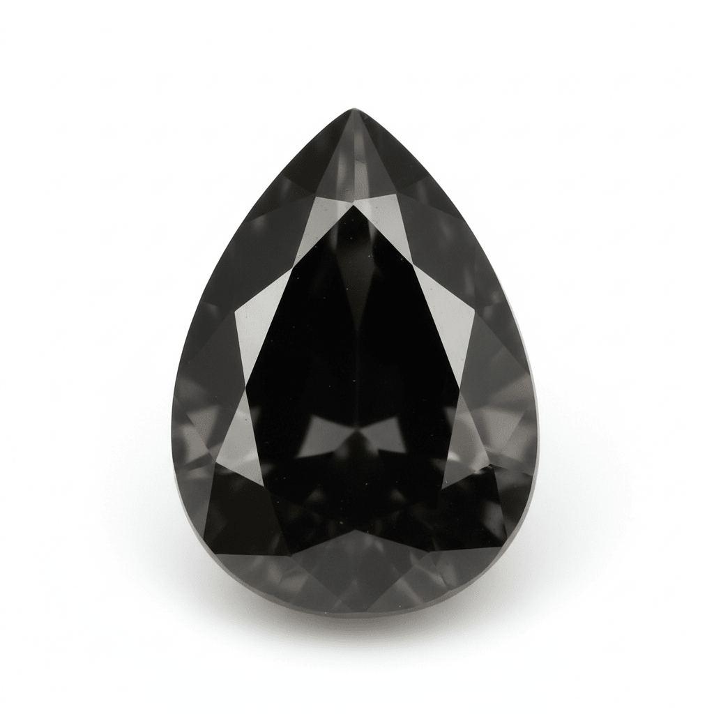 Black Moissanite Pear 8x5mm | Lab - Grown Gemstone - Gemstone Portal