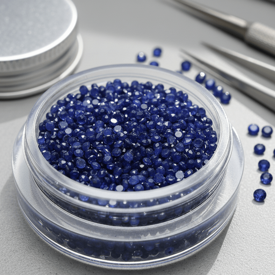 Round Lab - Grown Sapphire 2.5 mm - Gemstone Portal