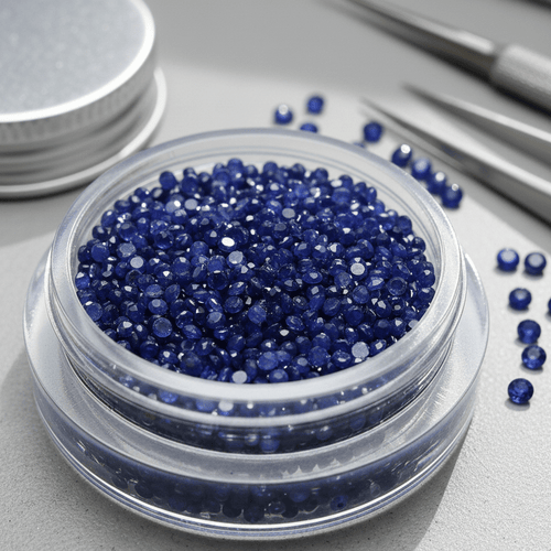 Round Lab - Grown Sapphire 2.5 mm - Gemstone Portal