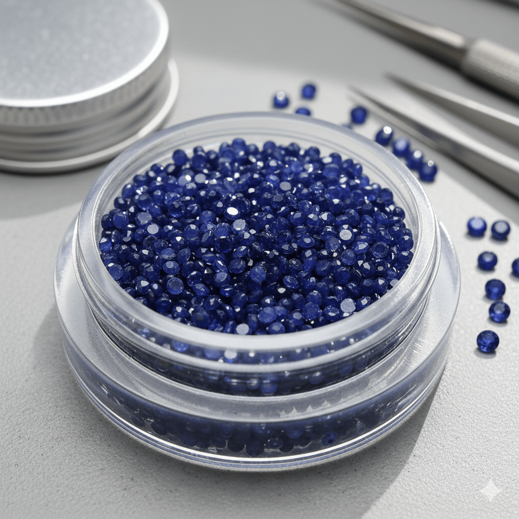 Round Lab - Grown Sapphire 1.75 mm - Gemstone Portal