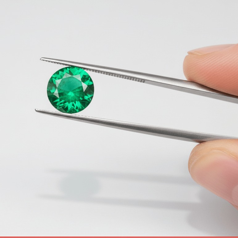 Round Lab - Grown Emerald 6.0 mm - Gemstone Portal