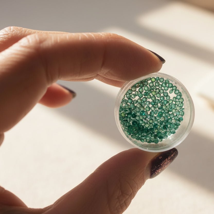 Round Lab - Grown Emerald 2.0 mm - Gemstone Portal