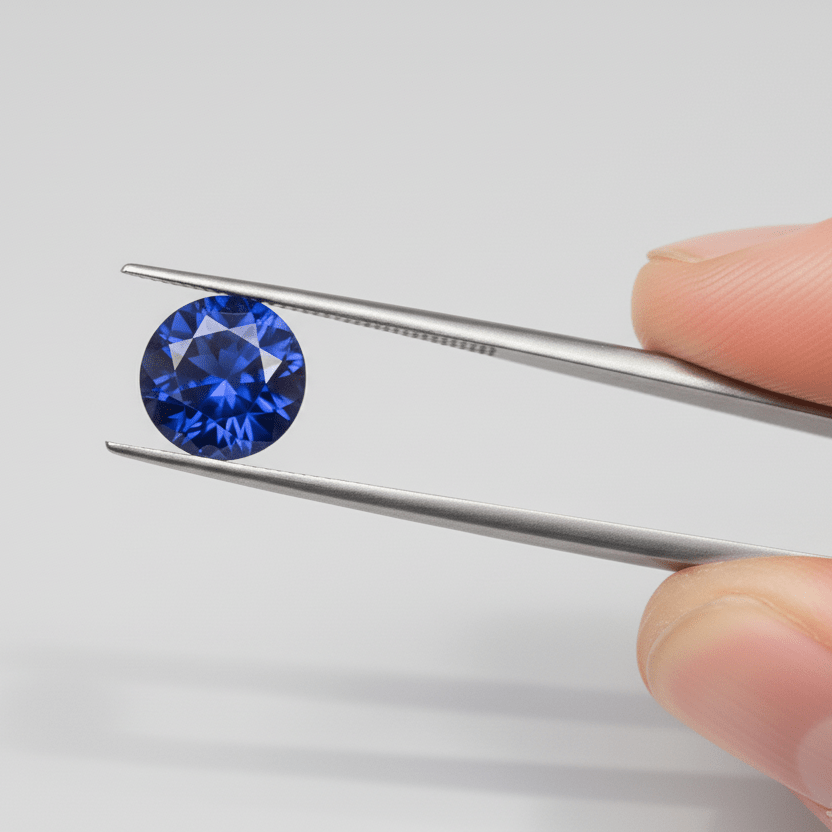 Round Lab - Grown Sapphire 2.5 mm - Gemstone Portal