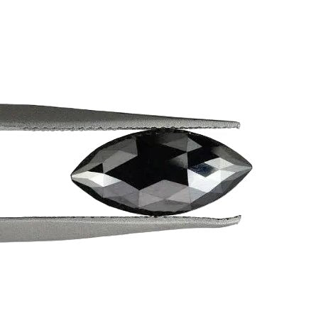 Marquise Cut Premium Black Moissanite - Gemstone Portal