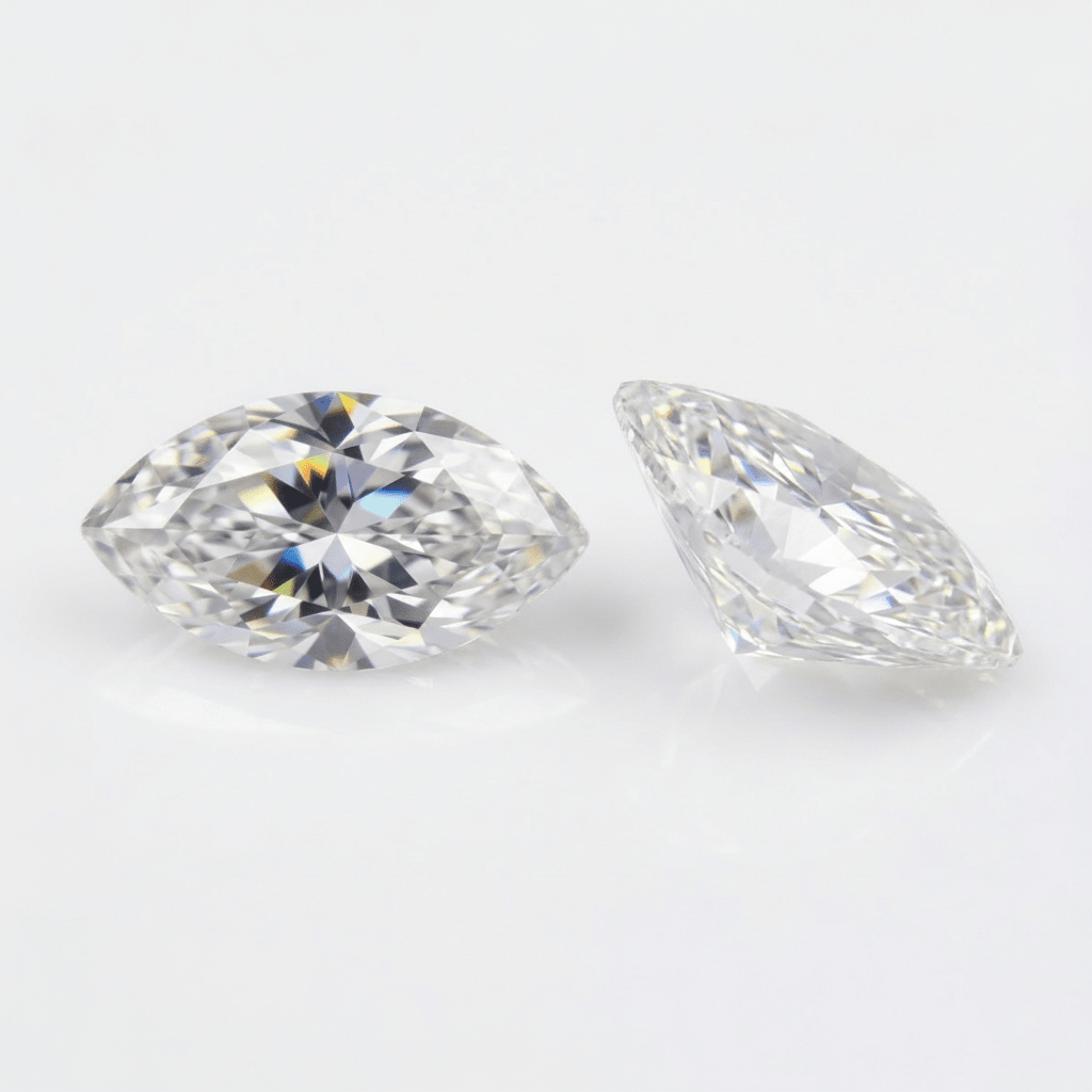 Marquise White Moissanite - Lab - Grown Loose Stone - Gemstone Portal