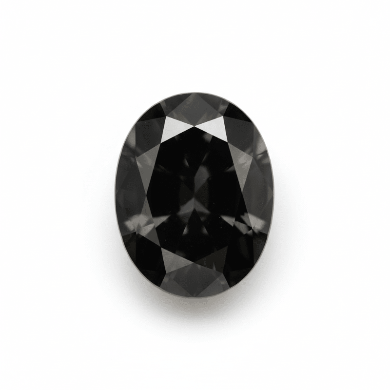 Black Moissanite, Oval - Gemstone Portal