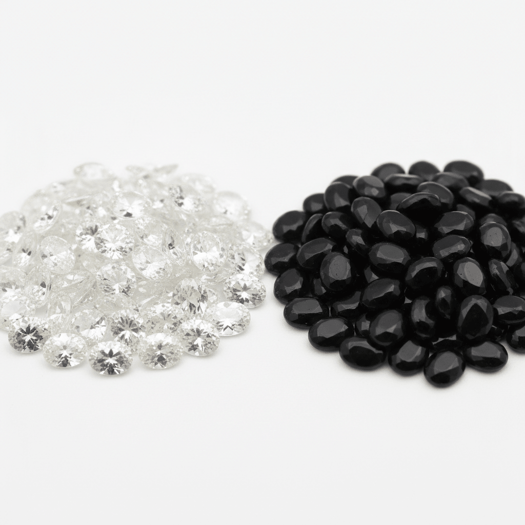 Oval Moissanite 2x4mm – 0.10ct D-E | White & Black - Gemstone Portal
