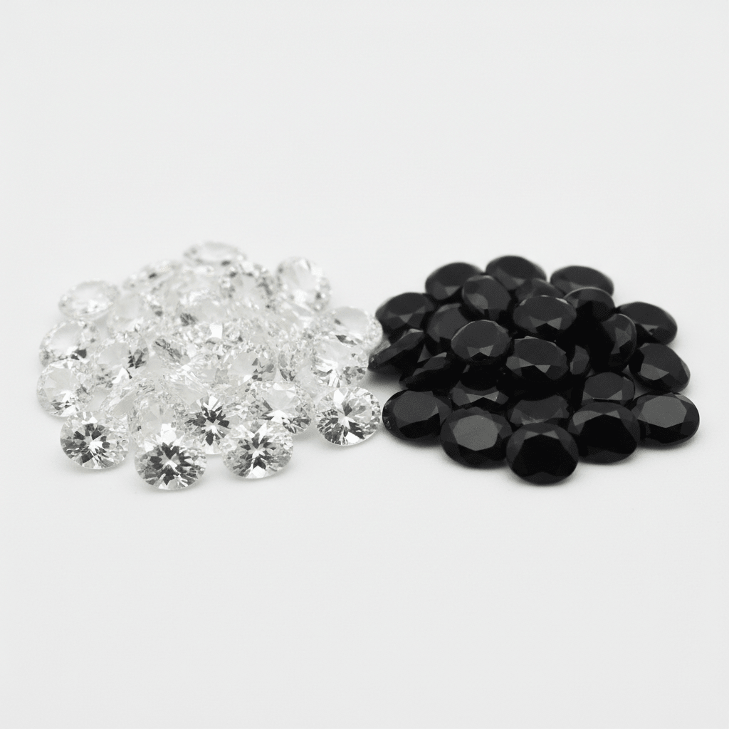 Oval Moissanite 4x6mm – 0.50ct D-E | White & Black - Gemstone Portal