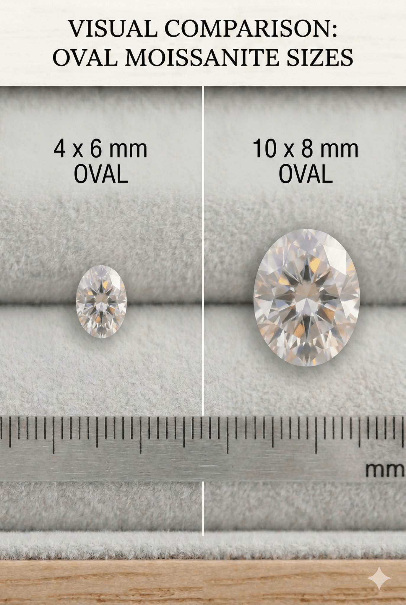 Oval White Moissanite 4x6mm - 0.50ct D - E - Gemstone Portal