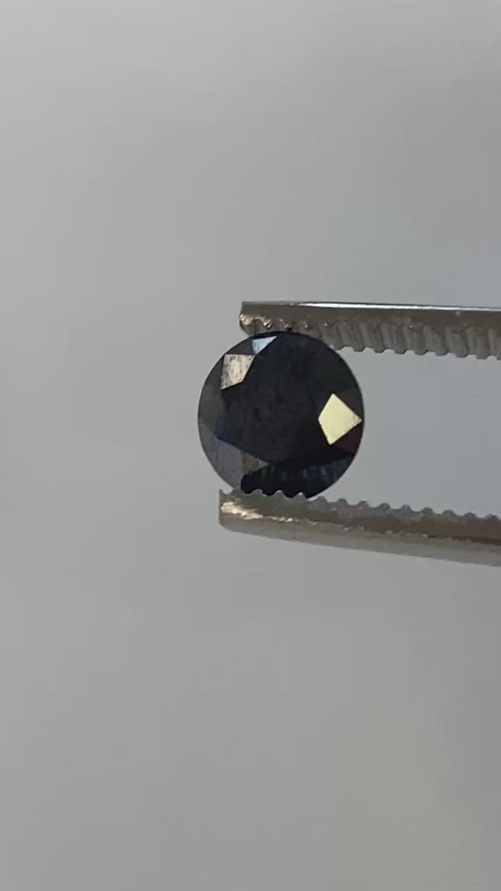 Round Black Moissanite-Gemstone Portal