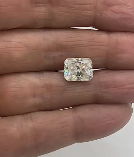 Crashd ice radiant cut octagon moissanite