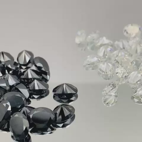 Oval Moissanite 4x6mm – 0.50ct D-E | White & Black
