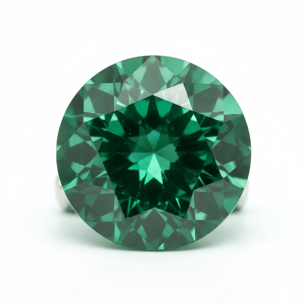 Round Lab - Grown Emerald 8.0 mm - Gemstone Portal