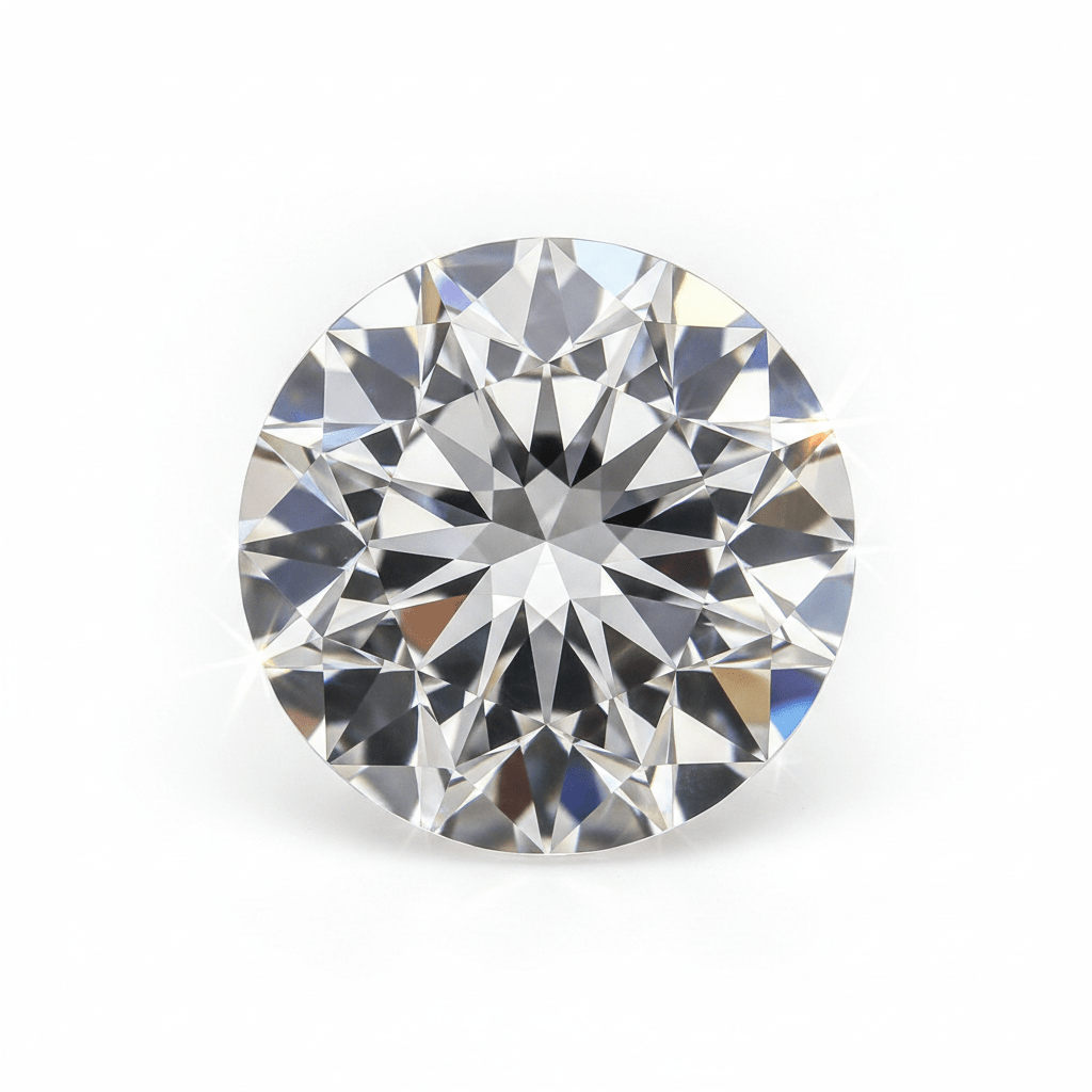 Lab - Grown White Round Moissanite 10.0 mm - 3.50 ct - Gemstone Portal