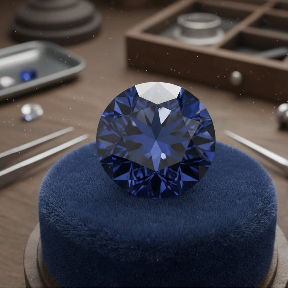 8.0mm Round Lab - Grown Sapphire (2.00 ct) - Gemstone Portal