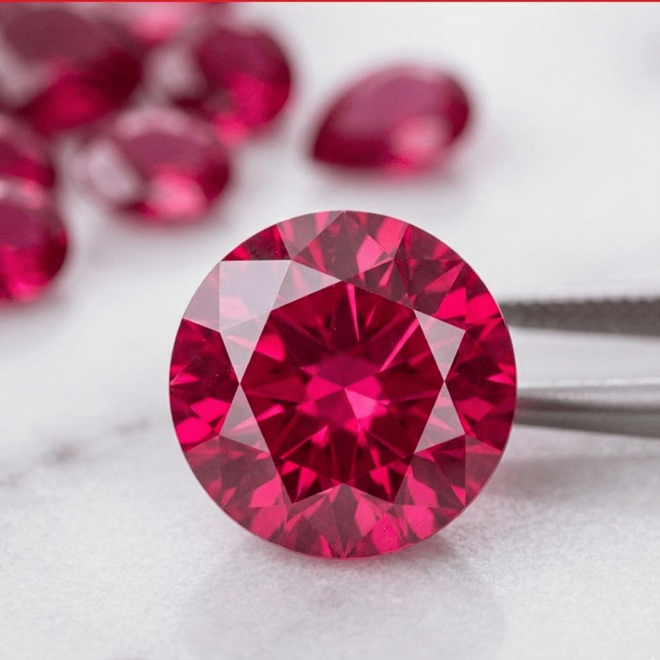 Round Lab Grown Ruby Gemstone – Large (8–12mm) - Gemstone Portal