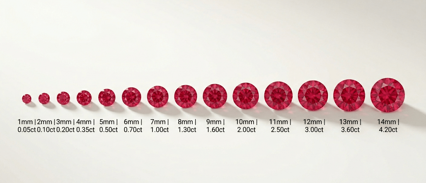 Round Lab Grown Ruby Gemstone – Large (8–12mm) - Gemstone Portal