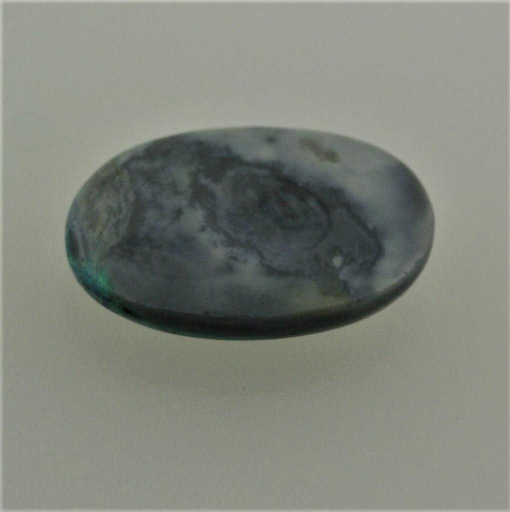 9.40 Carat Black Opal Oval Cabochon - Green Blue Fire - Gemstone Portal
