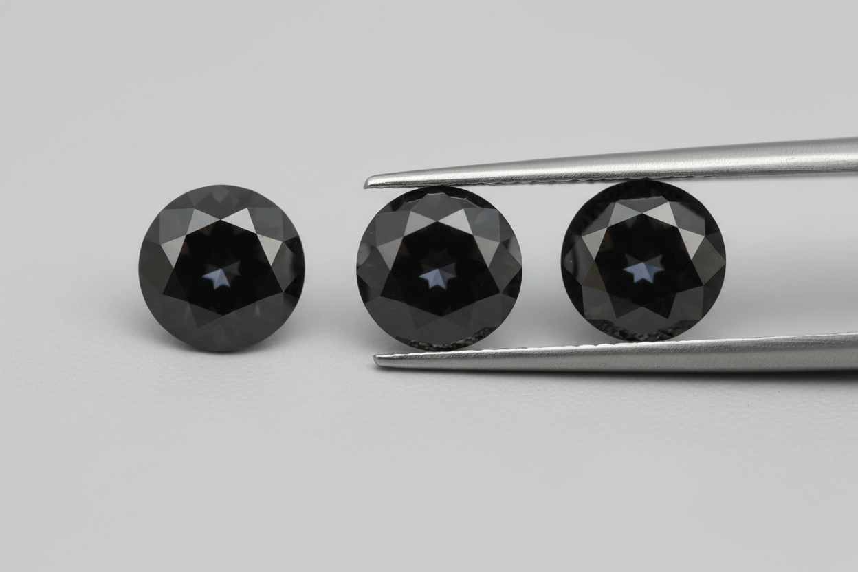 Round Black Moissanite 10.0 mm - Gemstone Portal