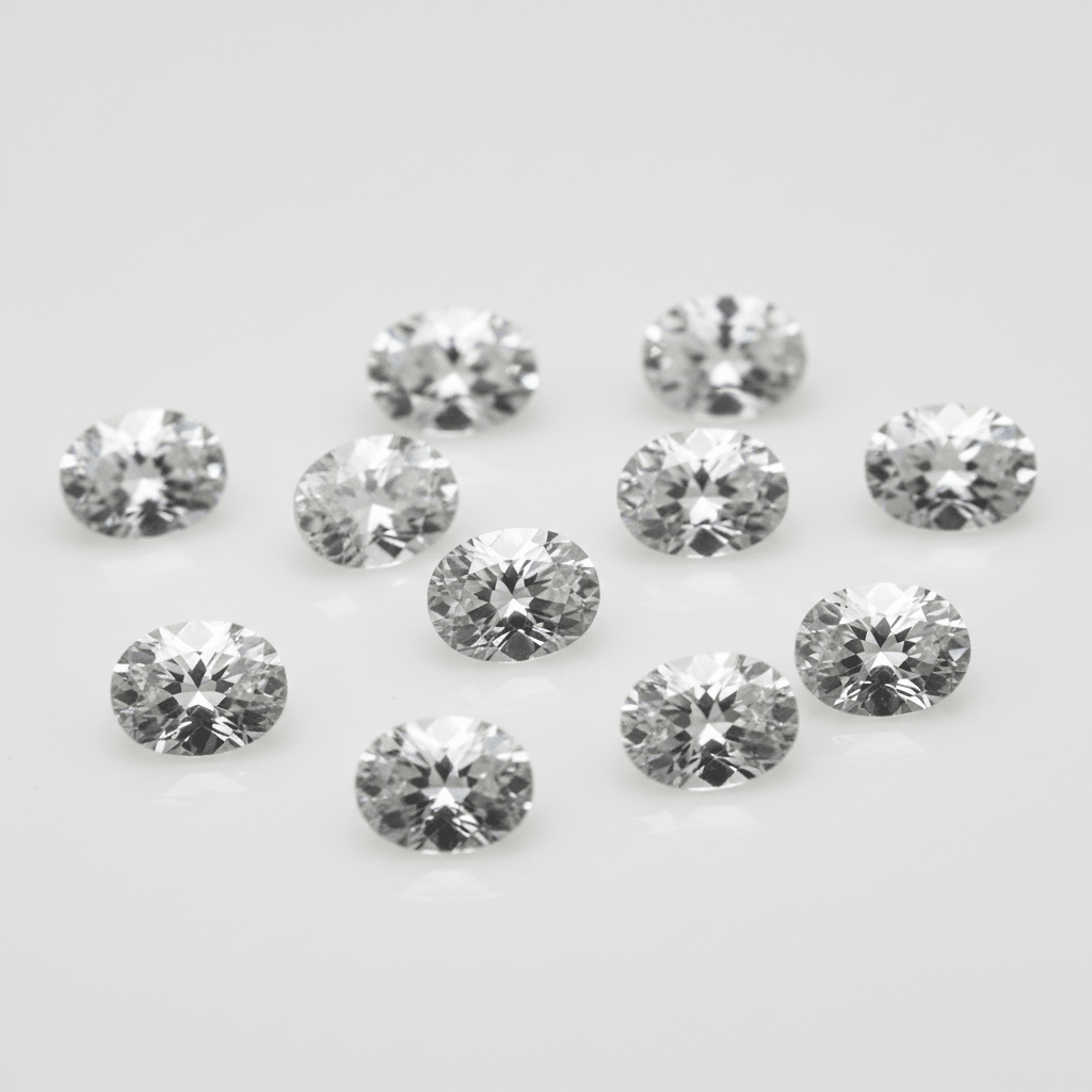 Oval Moissanite 4x6mm – 0.50ct D-E | White & Black - Gemstone Portal
